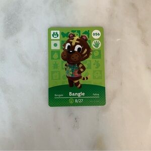 Bangle 056 Animal Crossing NINTENDO Amiibo Card Series 1 NEW HORIZON